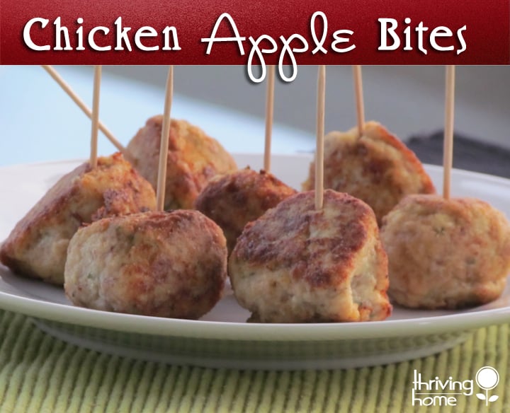 Chicken and Apple Bites - perfect size for small hands!