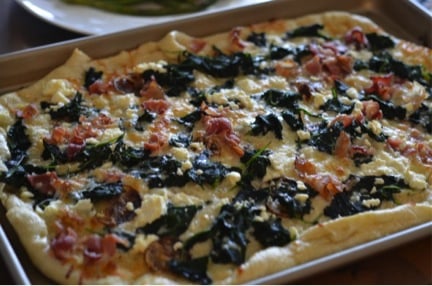 Try this homemade pizza with fresh, in-season, local produce. Your family will love the pizza and the time spent together!