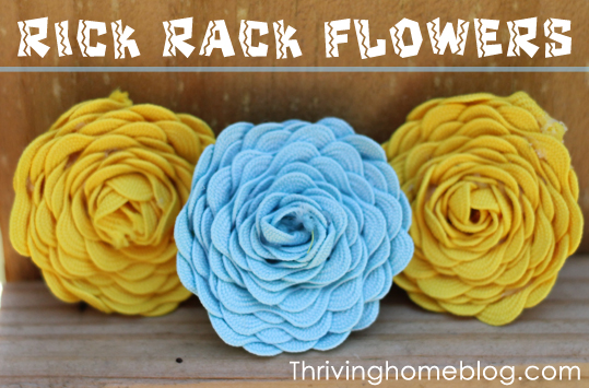 Rick rack flower tutorial