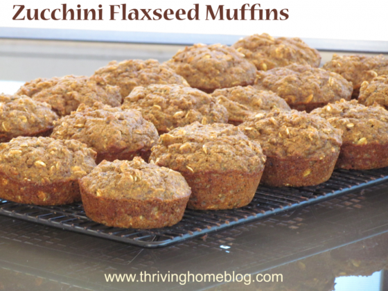 Zucchini Flaxseed Muffins