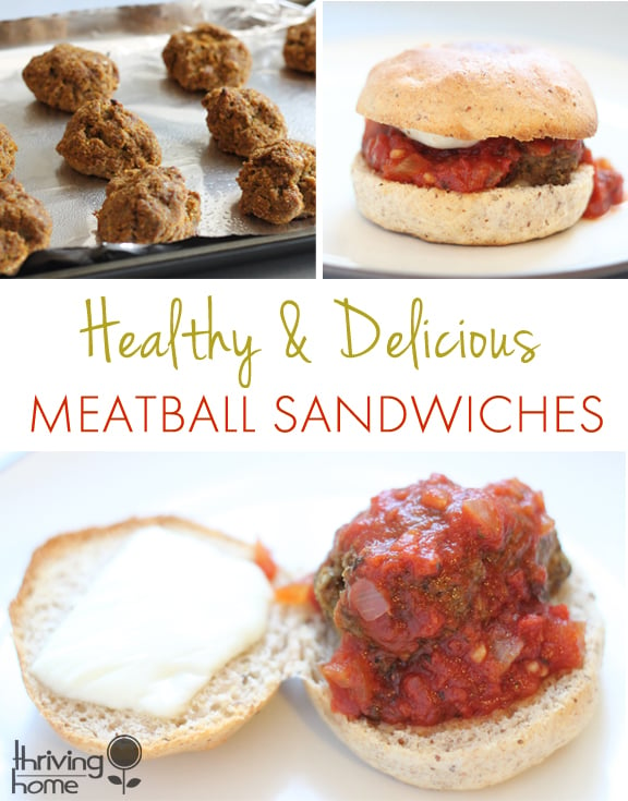 healthy meatball sandwiches