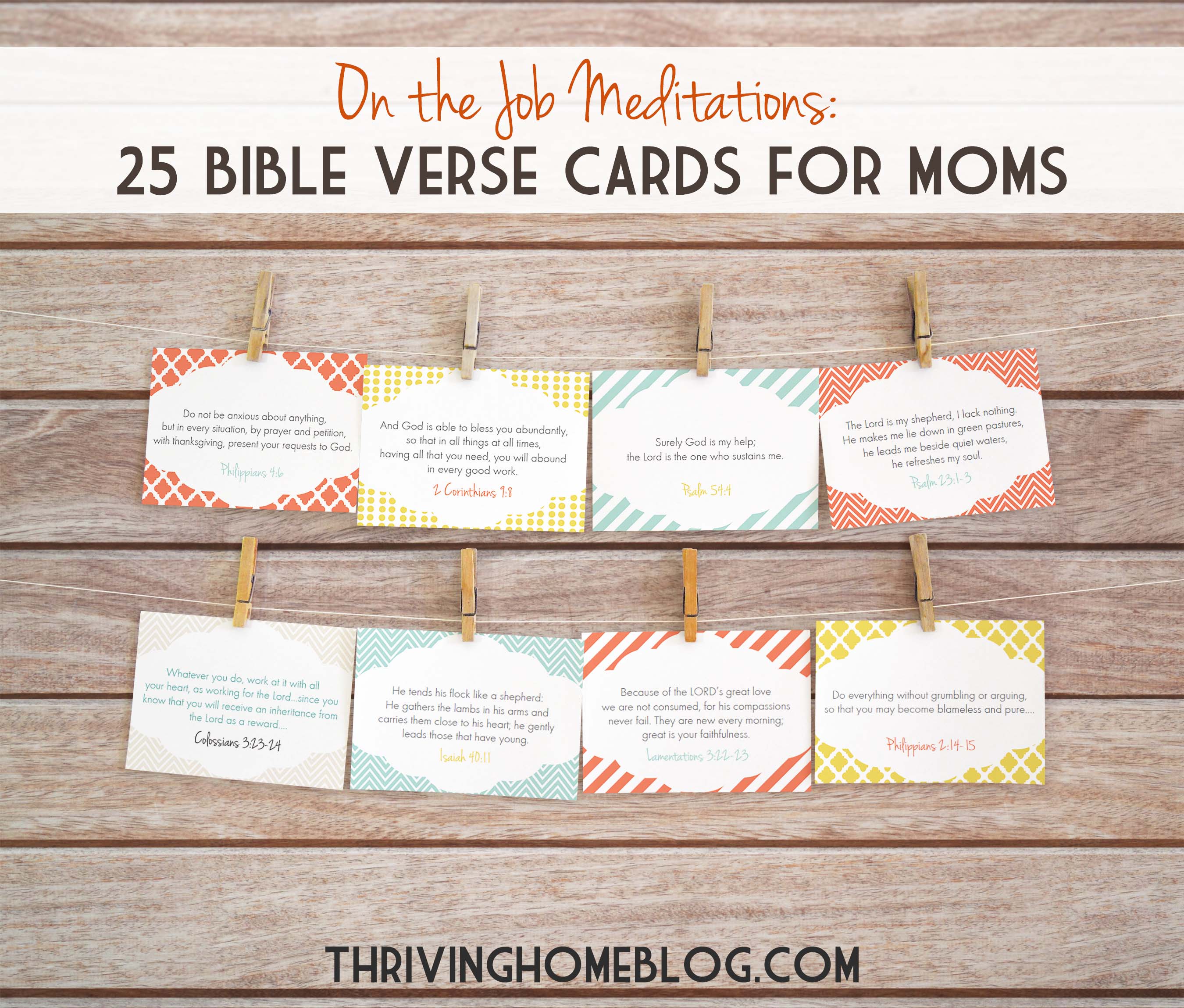 encouraging Bible verse cards just for moms