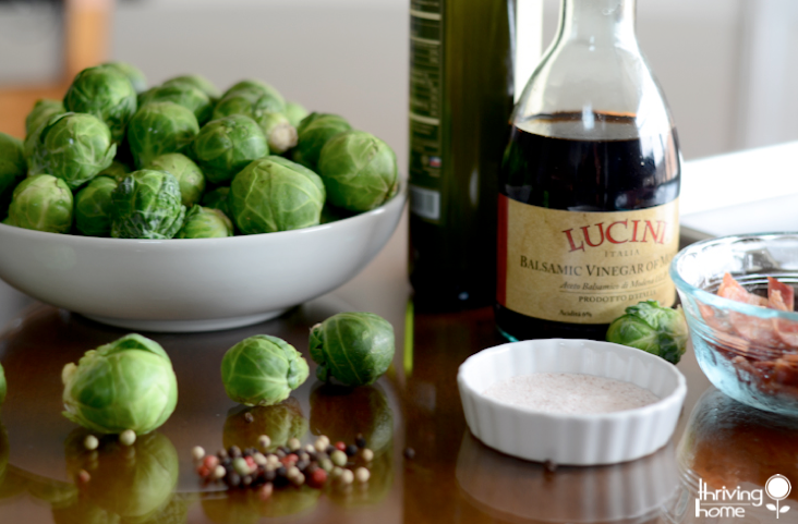 Ingredients for Honey Balsamic Brussels Sprouts 