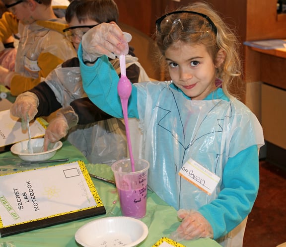 A simple recipe for making slime at home, school or for a Science Birthday Party.