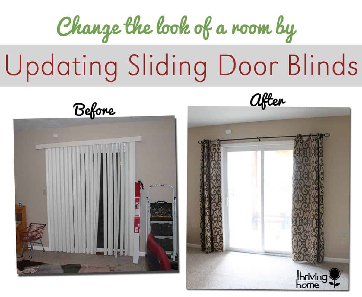 An Easy Way to Update a Sliding Door Blind | Thriving Home