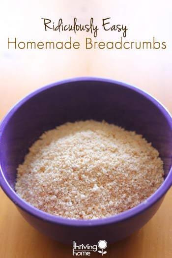 How to make homemade breadcrumbs. You will be surprised at how simple and easy this is! Homemade breadcrumbs are SO much healthier than the store bought ones. Give them a try!