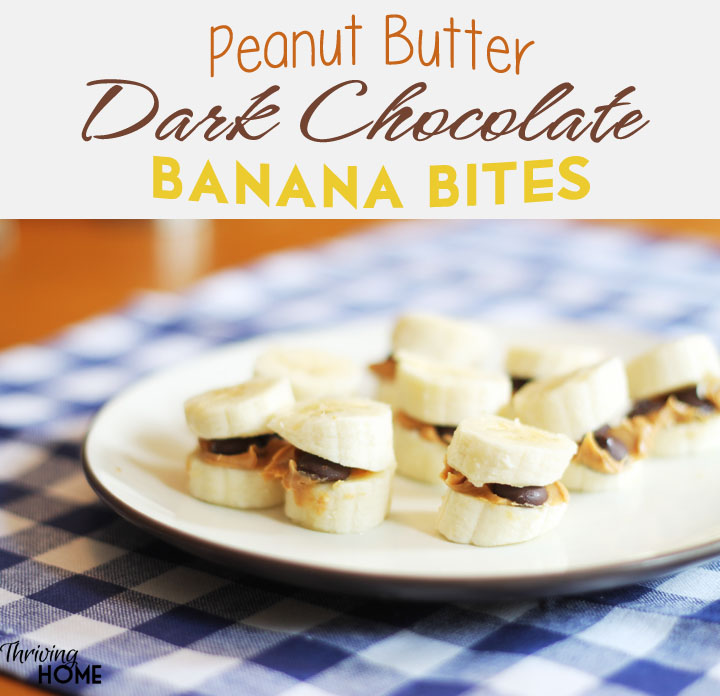 peanut butter dark chocolate banana bites