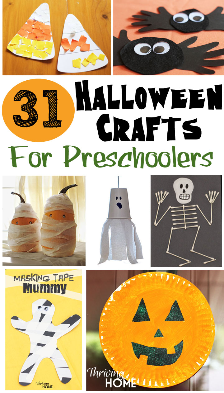 31 easy Halloween craft ideas for preschoolers. These are all VERY doable!