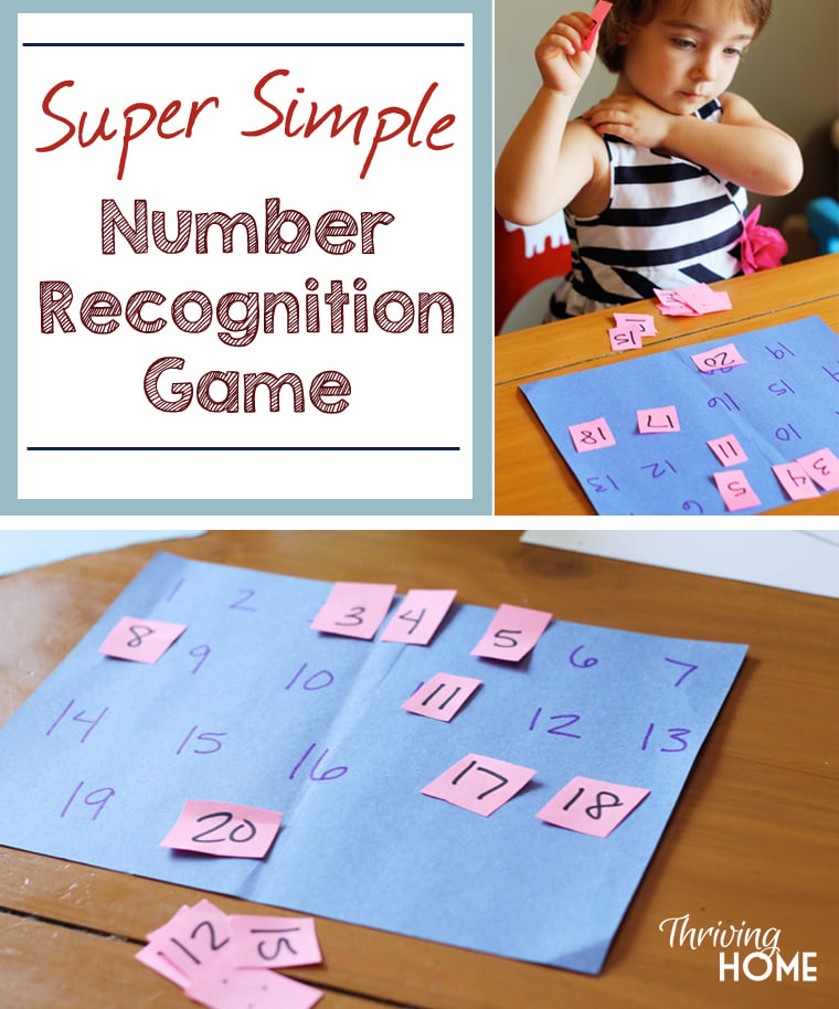 simple number learning game for preschooler