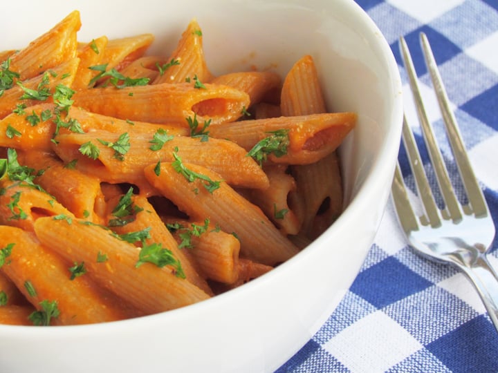 light and easy penne rosa pasta