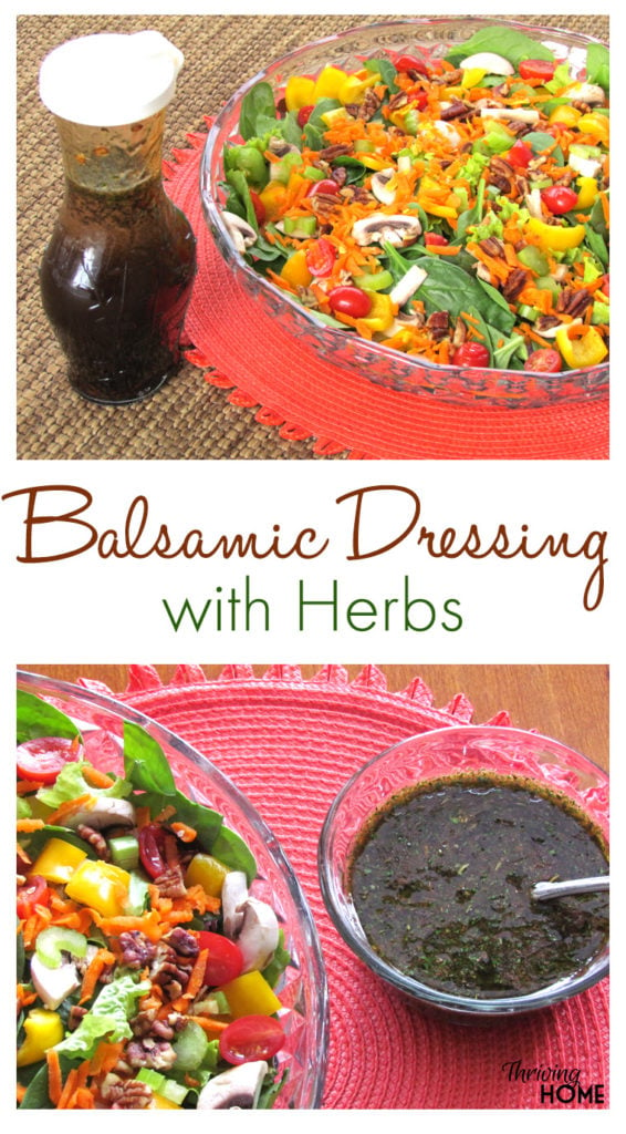 This light and fresh balsamic dressing will enhance any salad you pair it with. Enjoy this easy, healthy dressing!