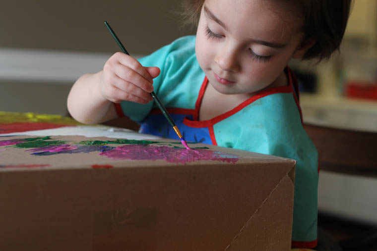 Preschool Activity -- Paint a Box