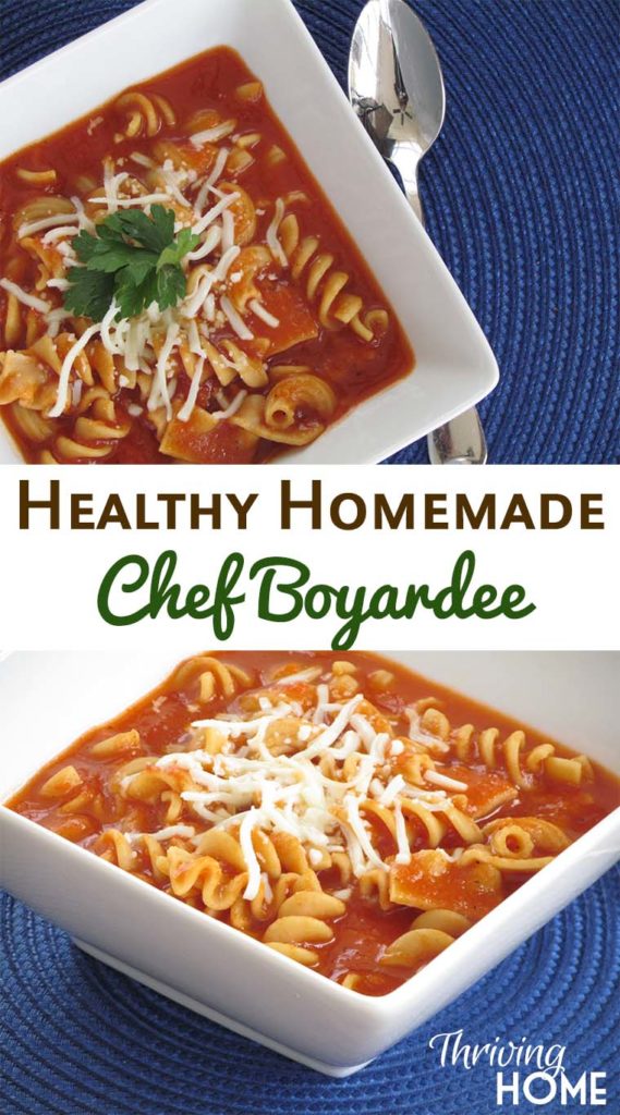 Healthy Homemade Chef Boyardee Pasta: Skip the canned junk and make this delicious and nutritious pasta dish for your family instead.
