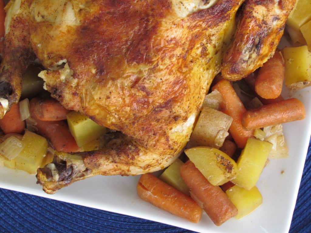 Crockpot Whole Chicken (+ Veggies) - Sweet Peas and Saffron