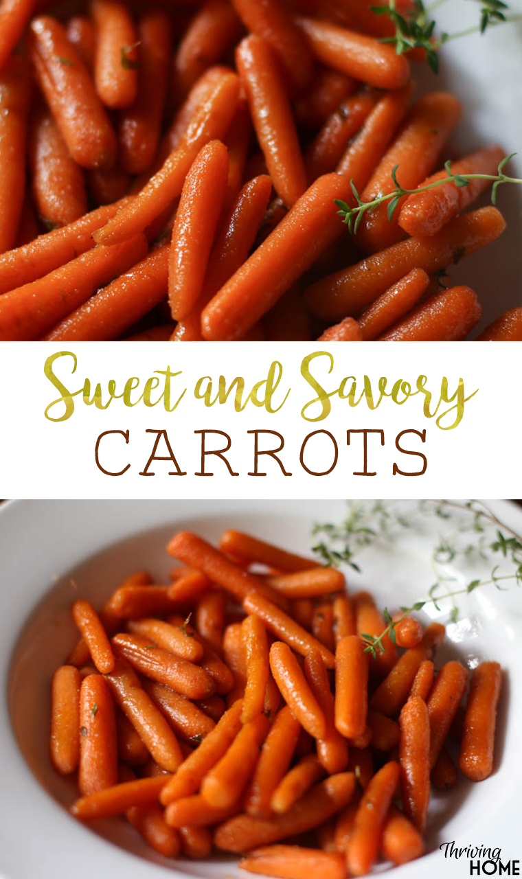 Sweet and savory carrots. A delectable, easy side dish that gives the baby carrot a boost of flavor. 