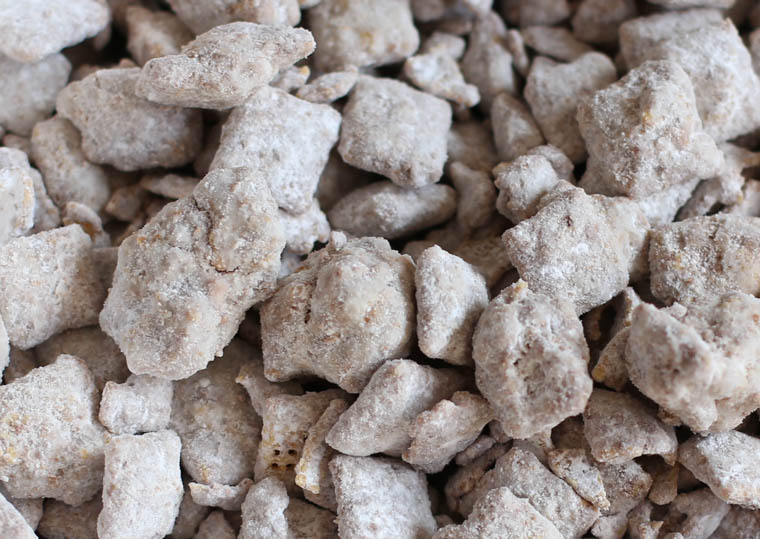 Super simple Puppy Chow (or Muddy Buddies). An easy dessert recipe to have in your back pocket for a crowd or party. 