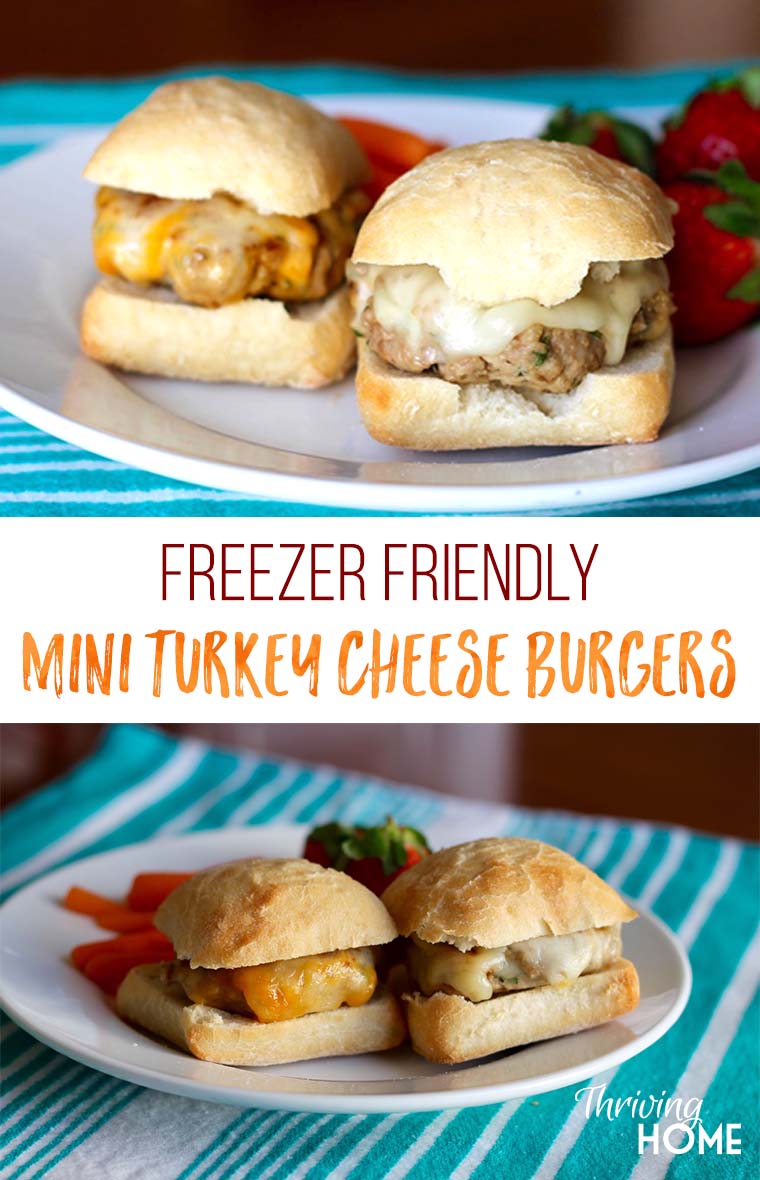 These Mini Turkey Cheese Burgers are full of flavor and are a family favorite. Be sure to double and freeze an extra batch for later.