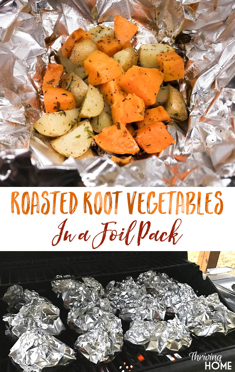 A foil pack makes for easy cooking and clean up and perfectly grilled or baked Roasted Root Vegetables!