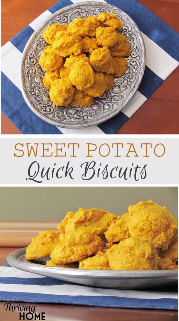 Sweet Potato Quick Biscuits {Freezer Meal} | Thriving Home