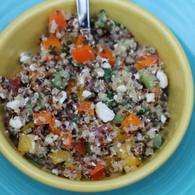 Garden Fresh Tabbouleh Salad is a great way to use up veggies and eat on a delicious bowl of healthy goodness all week long!