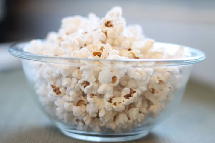 homemade stovetop popcorn with coconut oil