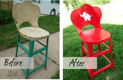 chair before and after