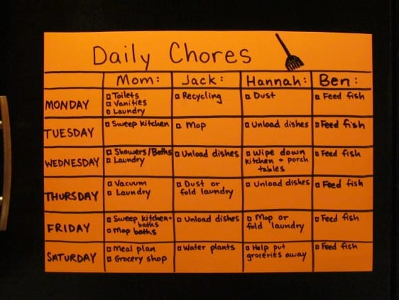 Create A Chore Chart