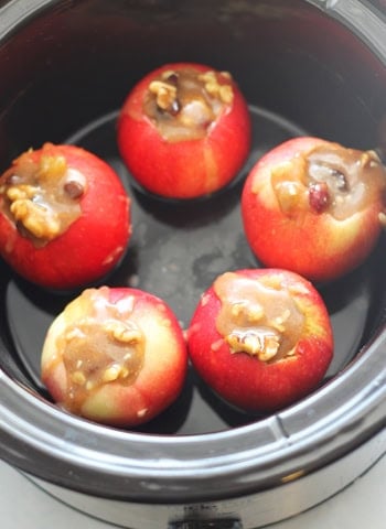 These baked apples are SO good! This recipe is also packed with healthy, natural ingredients but could easily be served as a dessert.