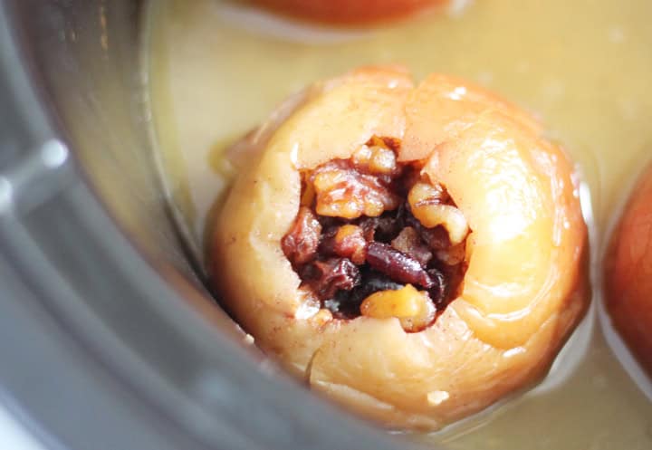 These baked apples are SO good! This recipe is also packed with healthy, natural ingredients but could easily be served as a dessert.