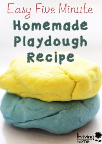 Easy Homemade Playdough Recipe + FREE Printable