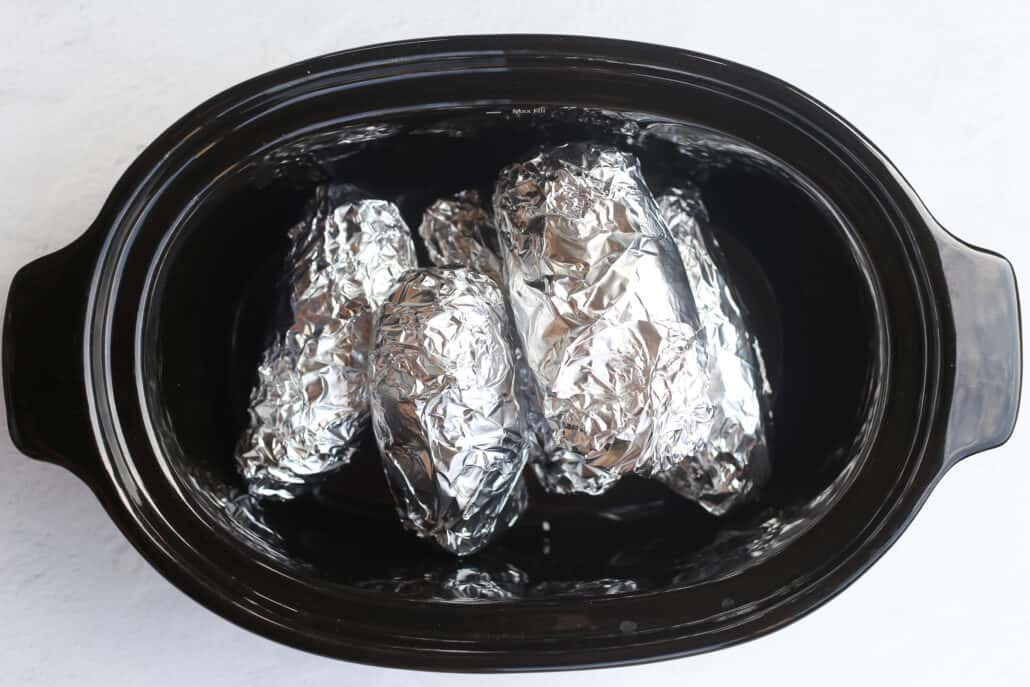 Crock Pot Baked Potatoes - Thriving Home