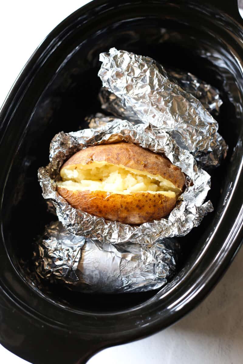 Crock Pot Baked Potatoes - Thriving Home