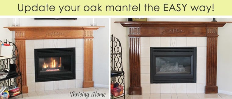 update oak mantel