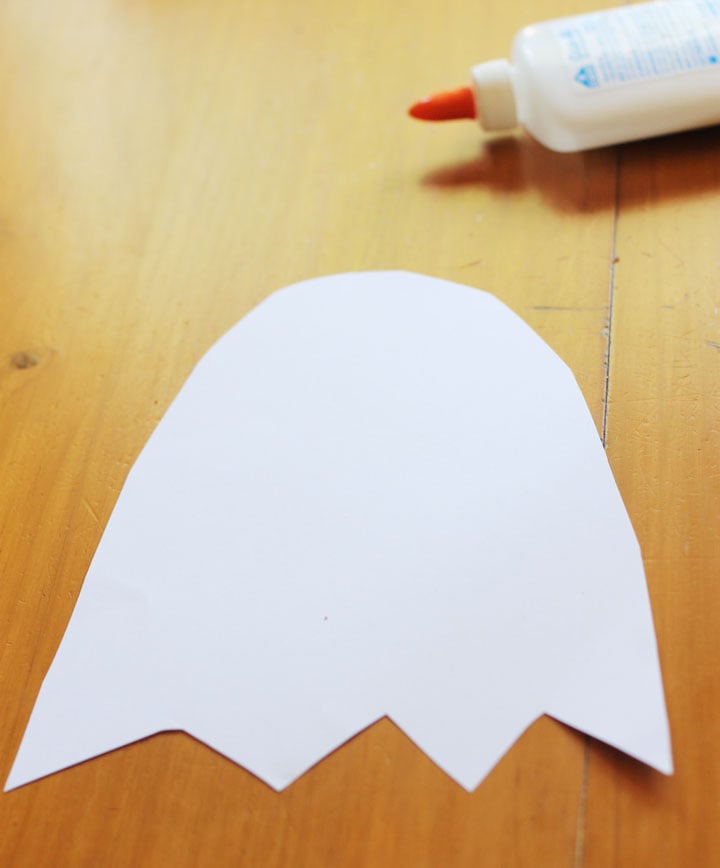 Cut out of a paper ghost.