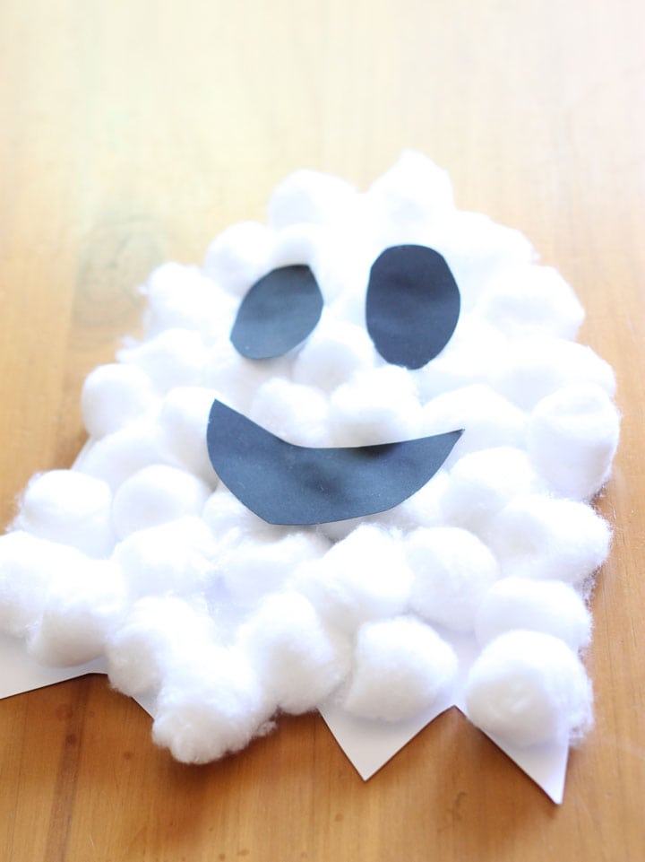 Puffy ghost completed craft.