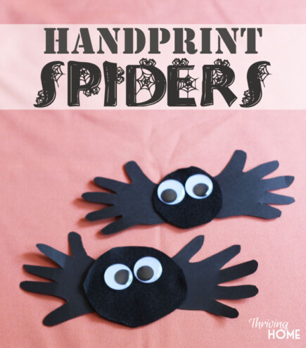 Spider Handprints (5 Minute Craft!) - Thriving Home