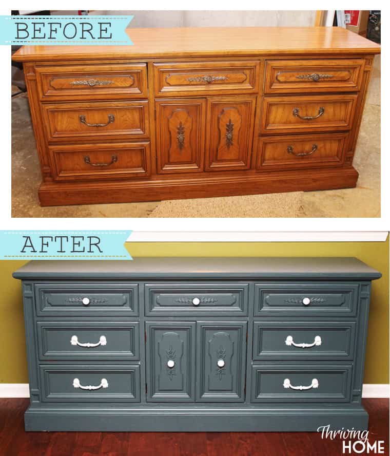 before and after dresser makeover