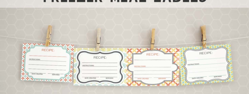 Printable Freezer Meal Labels. | Thriving Home