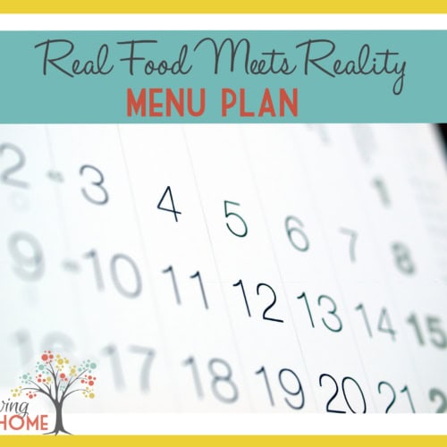 "Real Food Meets Reality" Menu Plan