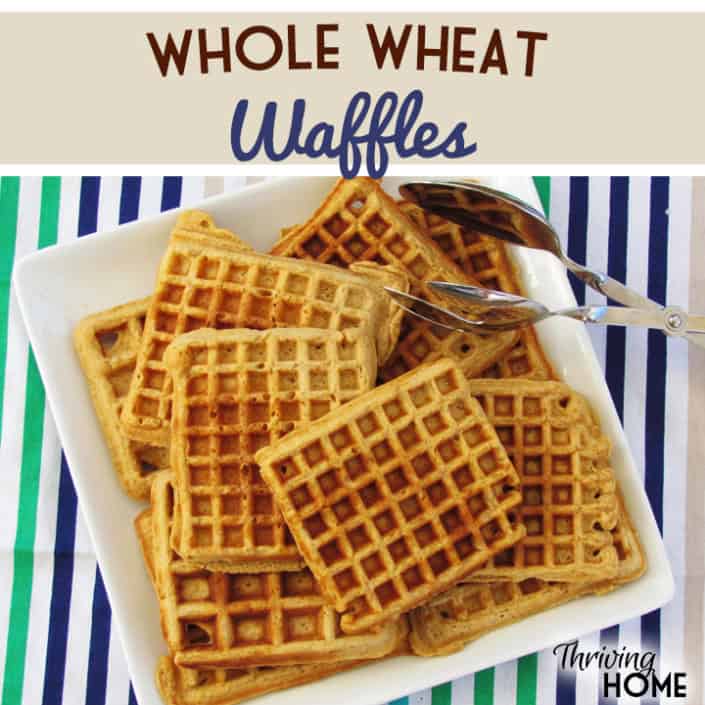 Whole Wheat Waffles Recipe {Freezer Meal}