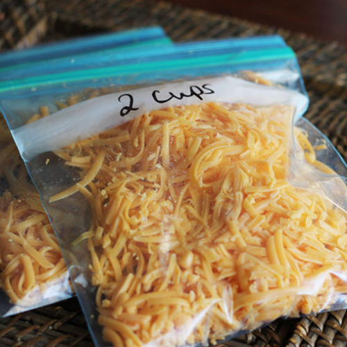 how to freeze shredded cheese