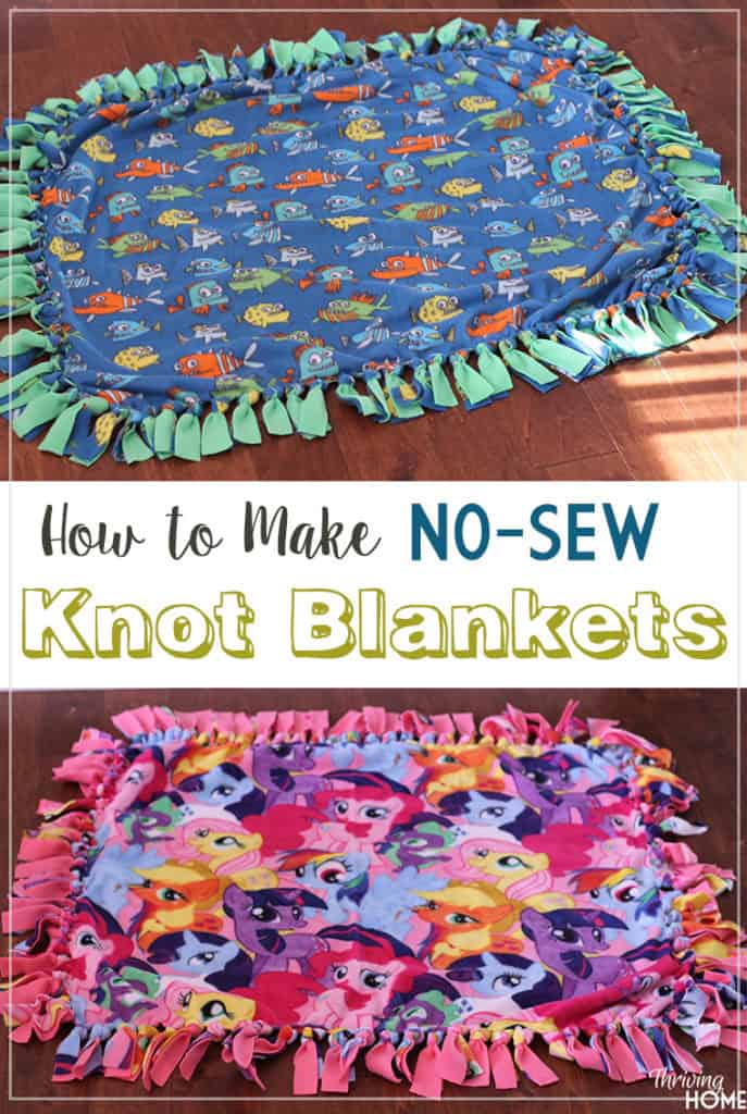 How to Make a Fleece Knot Blanket Thriving Home