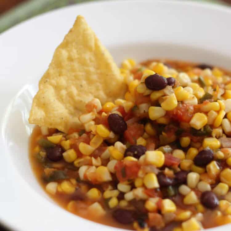 Freezable Roasted Corn Salsa Recipe--Freezer Friendly |Thriving Home