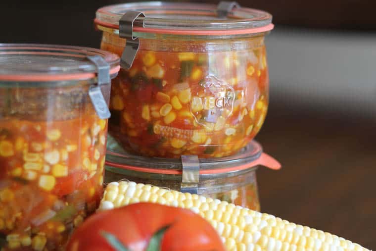 Roasted Corn and Black Bean Salsa - A BIG batch freezer recipe that your family and friends will love. Perfect for all those summer veggies! 