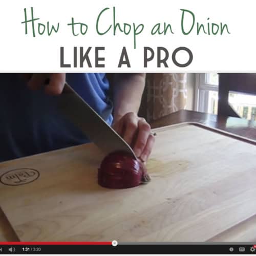 A short video tutorial on the easiest way to chop an onion