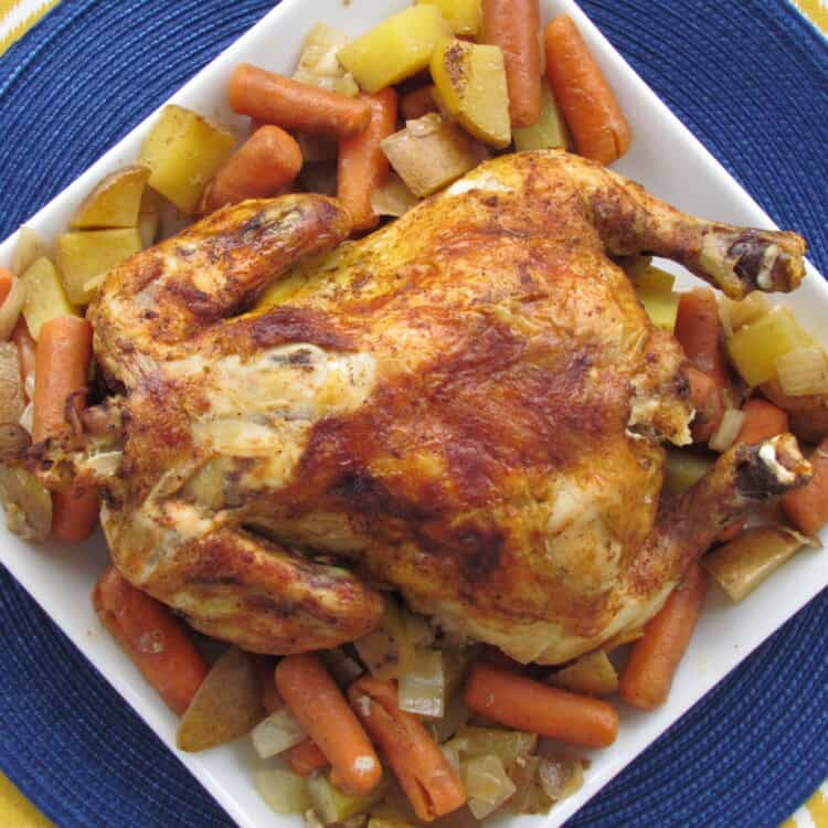 Easy Slow Cooker Whole Chicken