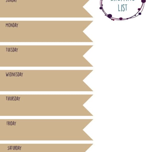 Printable weekly menu planner | Thriving Home