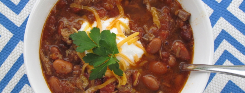 Slow Cooker Steak Chili {Freezer Meal}