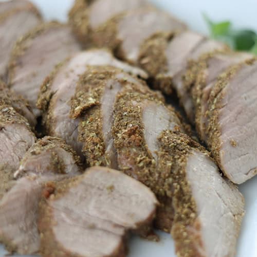 This Herb Roasted Pork Tenderloin is a lean, flavor-packed, crowd-pleaser. It's been part of our family dinner rotation for years. #freezermeal #realfood