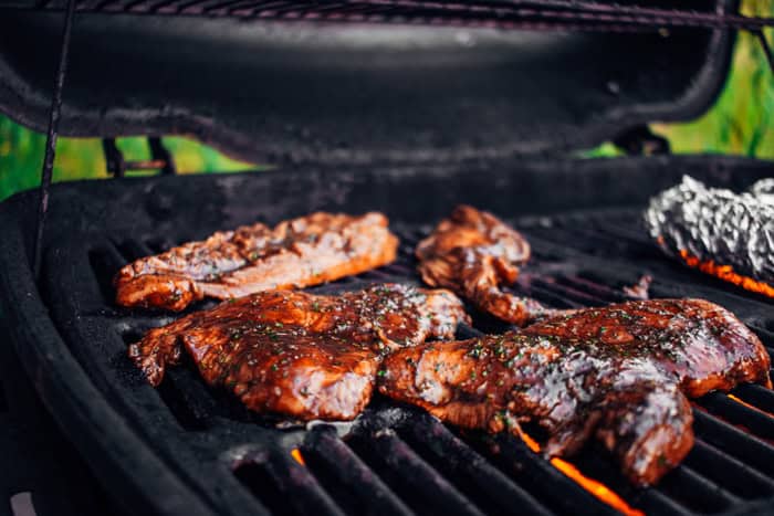 chicken on the grill 